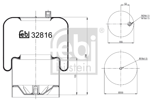Bellow, air suspension